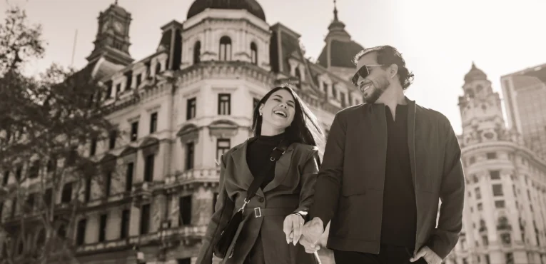 Clientes durante o City Photo Tour em Buenos Aires.